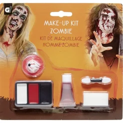 Kit maquillage Halloween zombie blanc rouge noir < Gifi