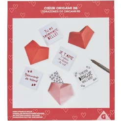 Kit origami 6 coeurs avec messages personnalisés < Gifi New