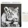 Kit peinture numéros 45x40cm avec peintures et pinceaux (3 modèles)