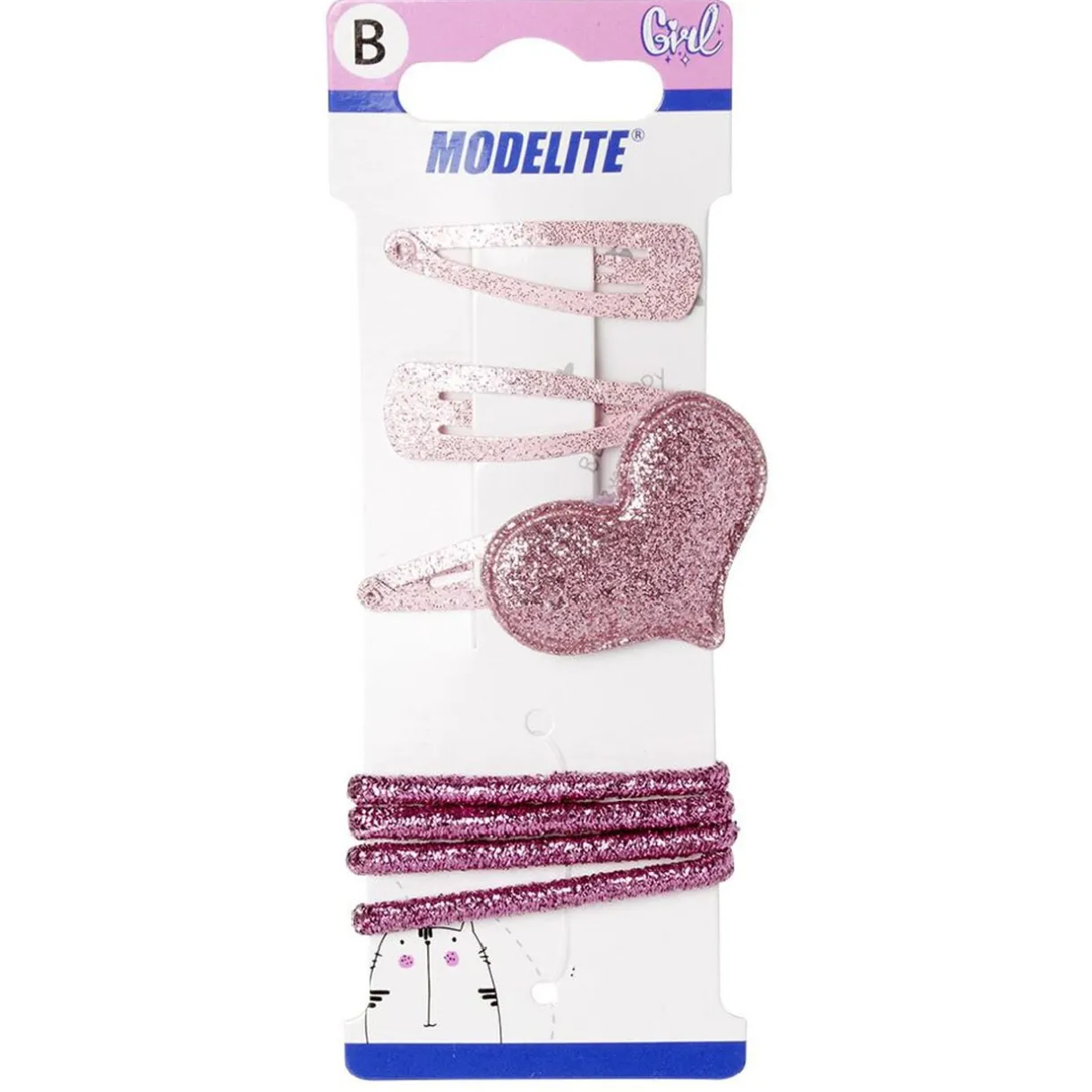 Kit pince clic clac x3 + élastique rose pailleté x4 < Gifi Discount