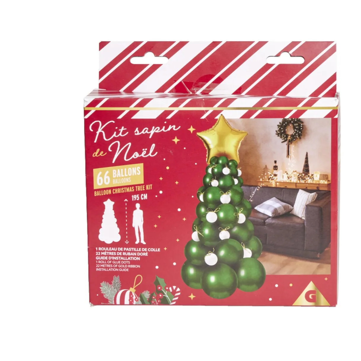 Kit sapin de Noël 66 ballons H195cm < Gifi New
