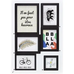 Kit 17 stickers déco effet cadre noir