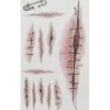 Kit tatouages cicatrices Halloween (4 modèles)