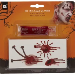 Kit tatouage zombie Halloween (4 modèles) < Gifi New
