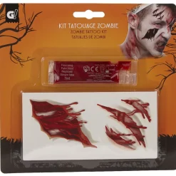 Kit tatouage zombie Halloween (4 modèles) < Gifi New