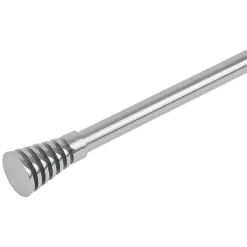 Kit Tringle Extensible 210-380 cm embouts cône strié nickel chromé