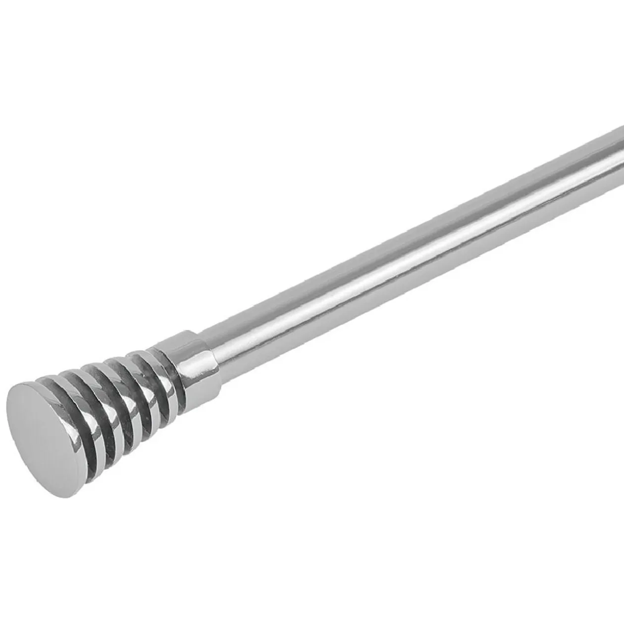 Kit Tringle Extensible 210-380 cm embouts cône strié nickel chromé