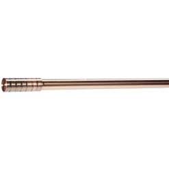 Kit tringle extensible embout piston strié cuivre mat L120/210cm