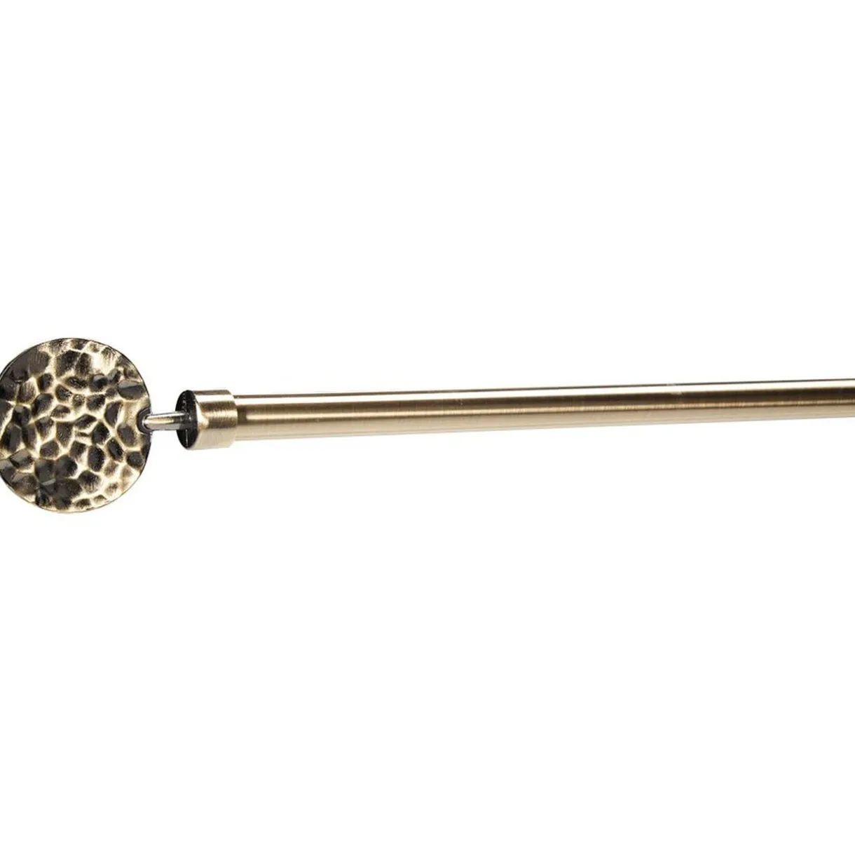 Kit tringle extensible embout martelé couleur laiton mat L120/210cm < Gifi