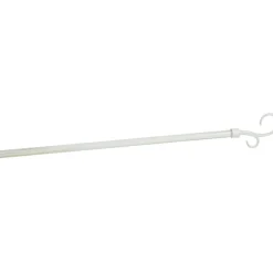 Kit Tringle à rideau extensible 95-180 cm embouts crosse blanc