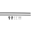 Kit Tringle à rideau extensible 120-210 cm embouts spirale noir < Gifi New