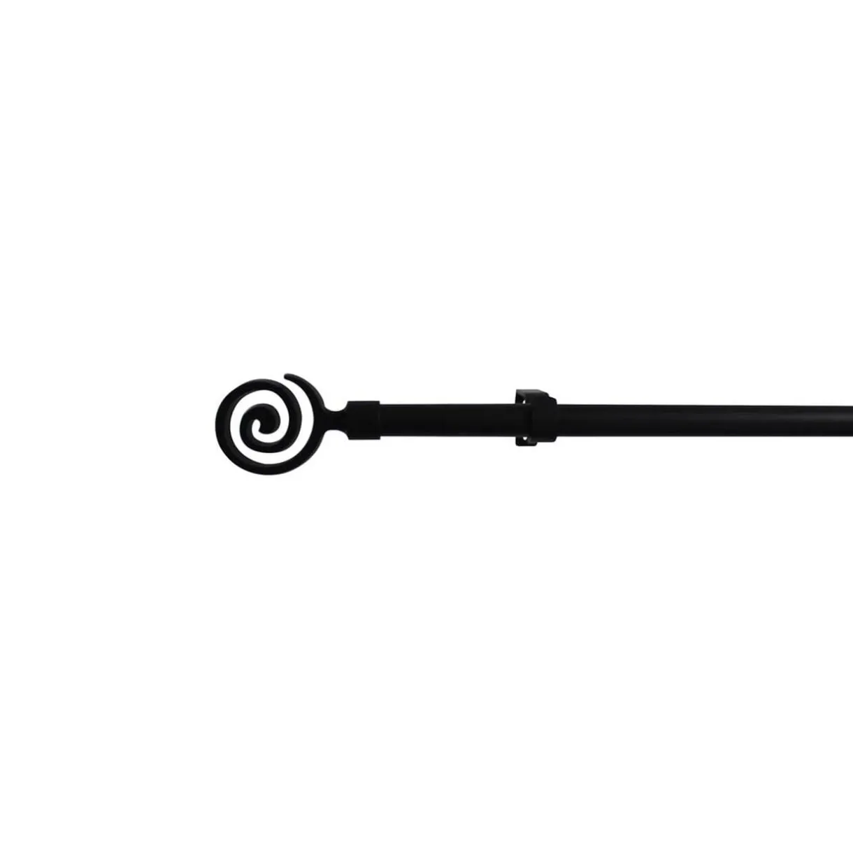 Kit Tringle à rideau extensible 120-210 cm embouts spirale noir < Gifi New