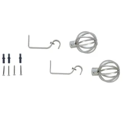 Kit Tringle à rideau extensible 95-180 cm embouts sphère gris chromé < Gifi Outlet