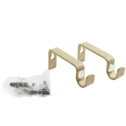 Kit tringle à rideaux alu aspect bois clair extensible 95-180cm (5 pièces) < Gifi Online