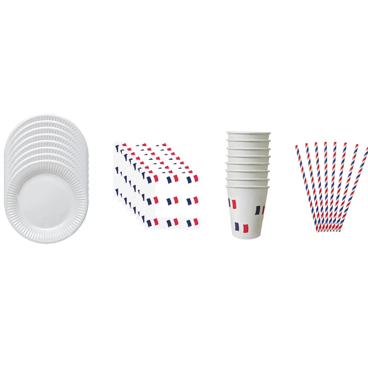 Kit vaisselle jetable Euro 2021 France pour 8 personnes < Gifi Clearance