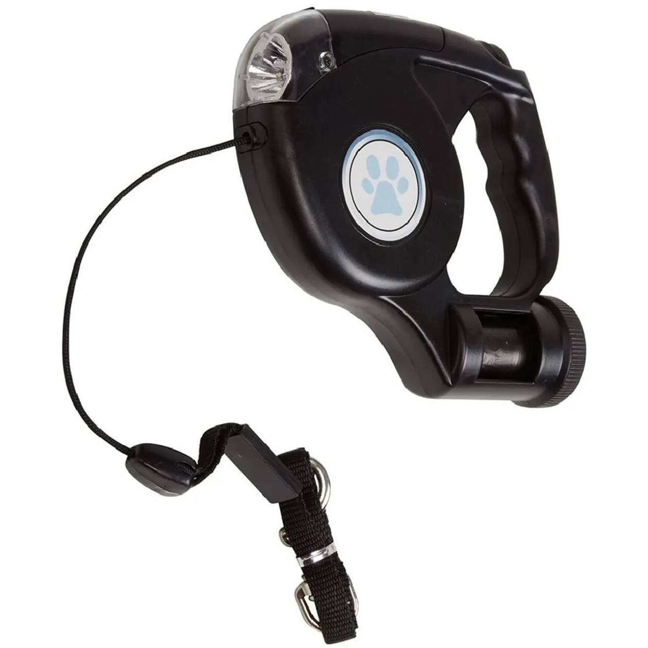 Laisse enrouleur distributeur de sac et lampe LED (2 modèles)