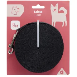 Laisse pour chien 9m longe noire