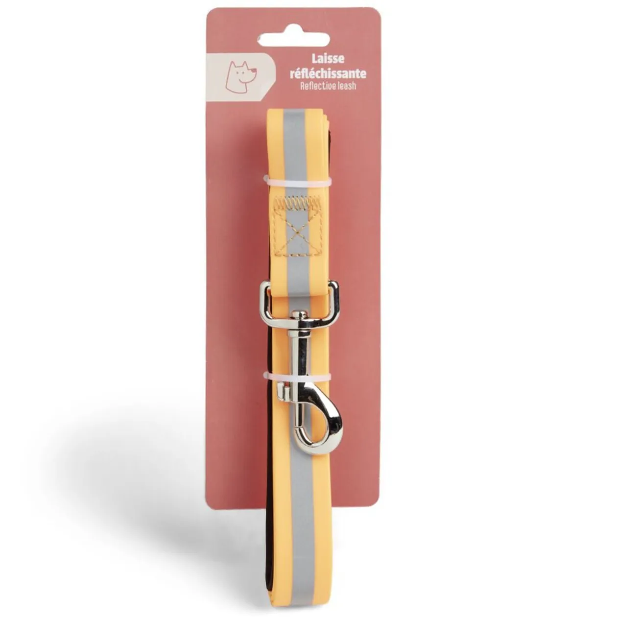 Laisse réfléchissante pour chien 120cm orange
