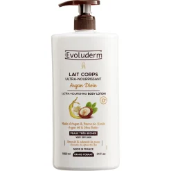 Lait corps ultra nourrissant Evoluderm argan divin 1L