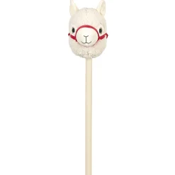 Lama à chevaucher blanc lanière rouge