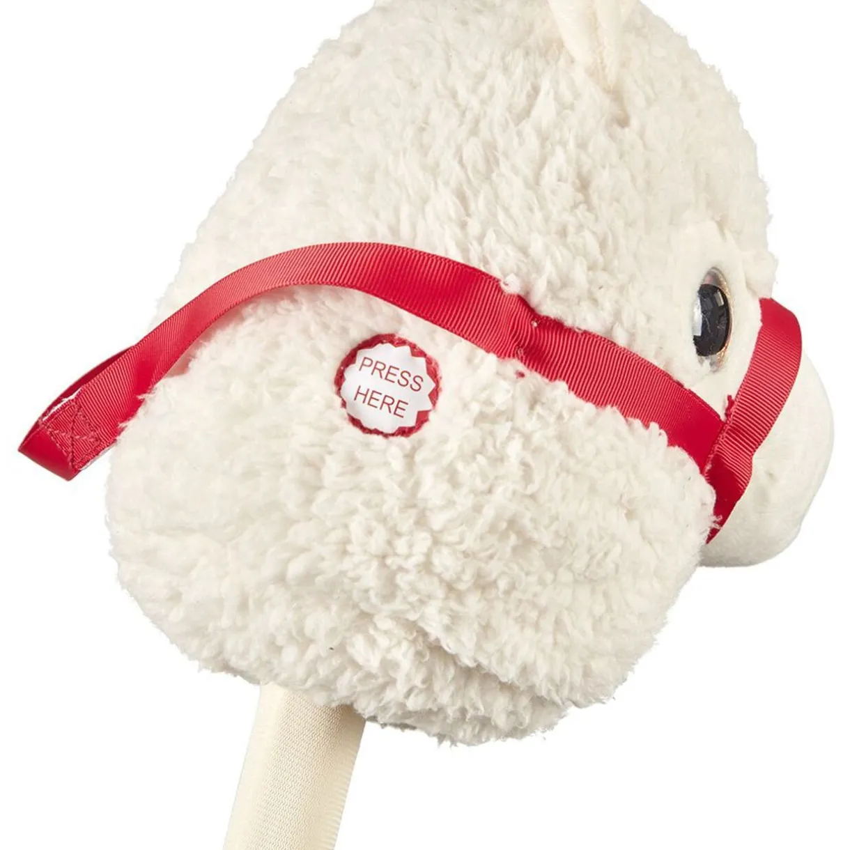 Lama à chevaucher Choux Bidou beige lanière rouge < Gifi Discount