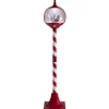 Lampadaire de Noël animé et lumineux scène effet neige rouge et blanc H150cm < Gifi Best