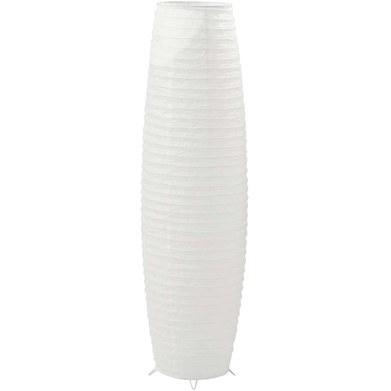 Lampadaire en papier blanc sur pieds
