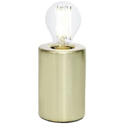 Lampe base ronde en métal jaune doré Ø8xH12cm