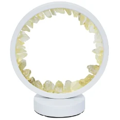 Lampe circulaire à LED avec pierres minérales < Gifi Online