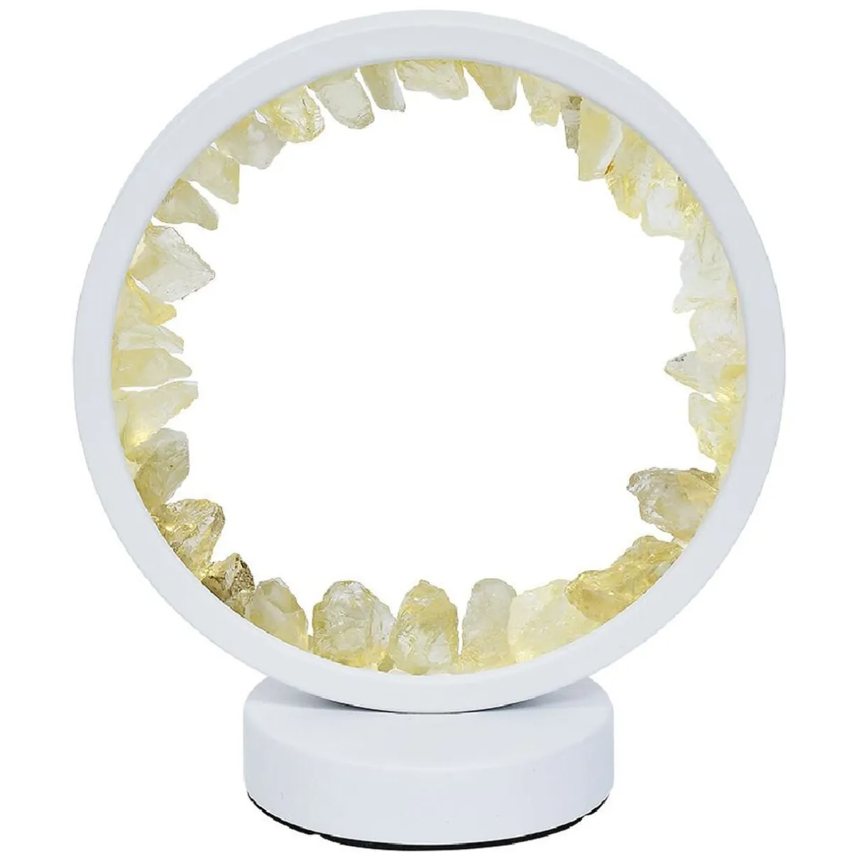 Lampe circulaire à LED avec pierres minérales < Gifi Online