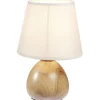 Lampe céramique effet bois cérusé 17x17xH26,5cm < Gifi Online