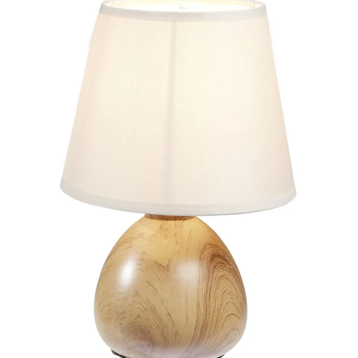 Lampe céramique effet bois cérusé 17x17xH26,5cm < Gifi Online
