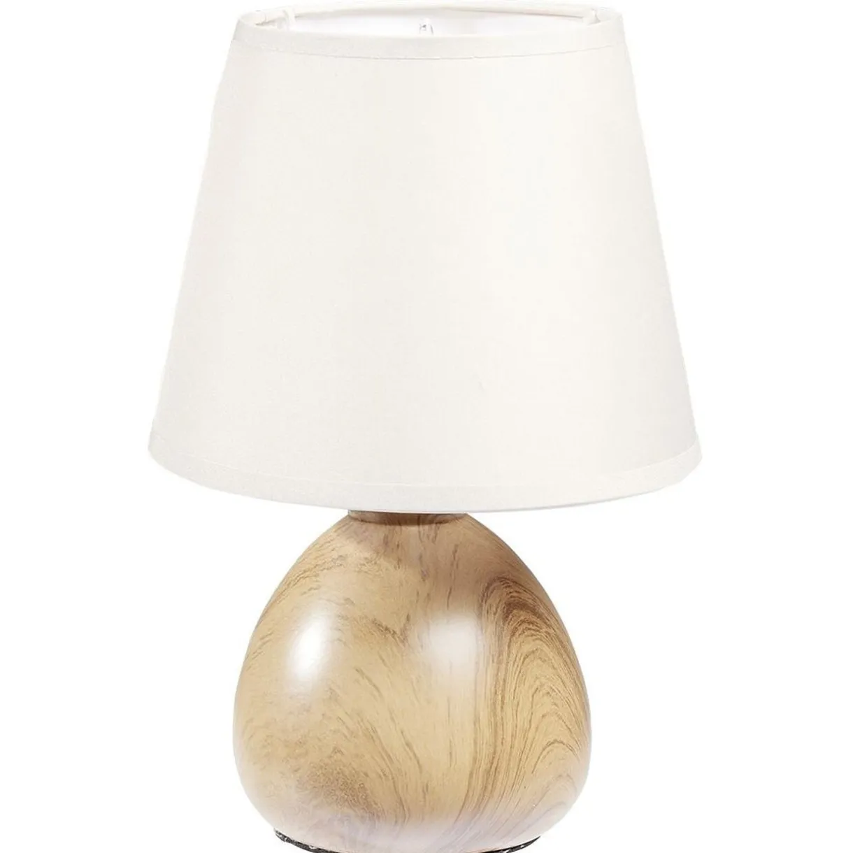 Lampe céramique effet bois cérusé 17x17xH26,5cm < Gifi Online