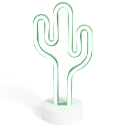 Lampe d'ambiance néon à poser forme cactus vert 13x10xH25cm