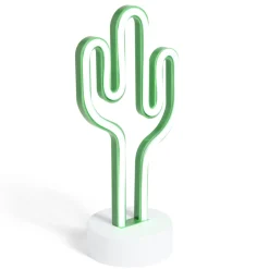 Lampe d'ambiance néon à poser forme cactus vert 13x10xH25cm