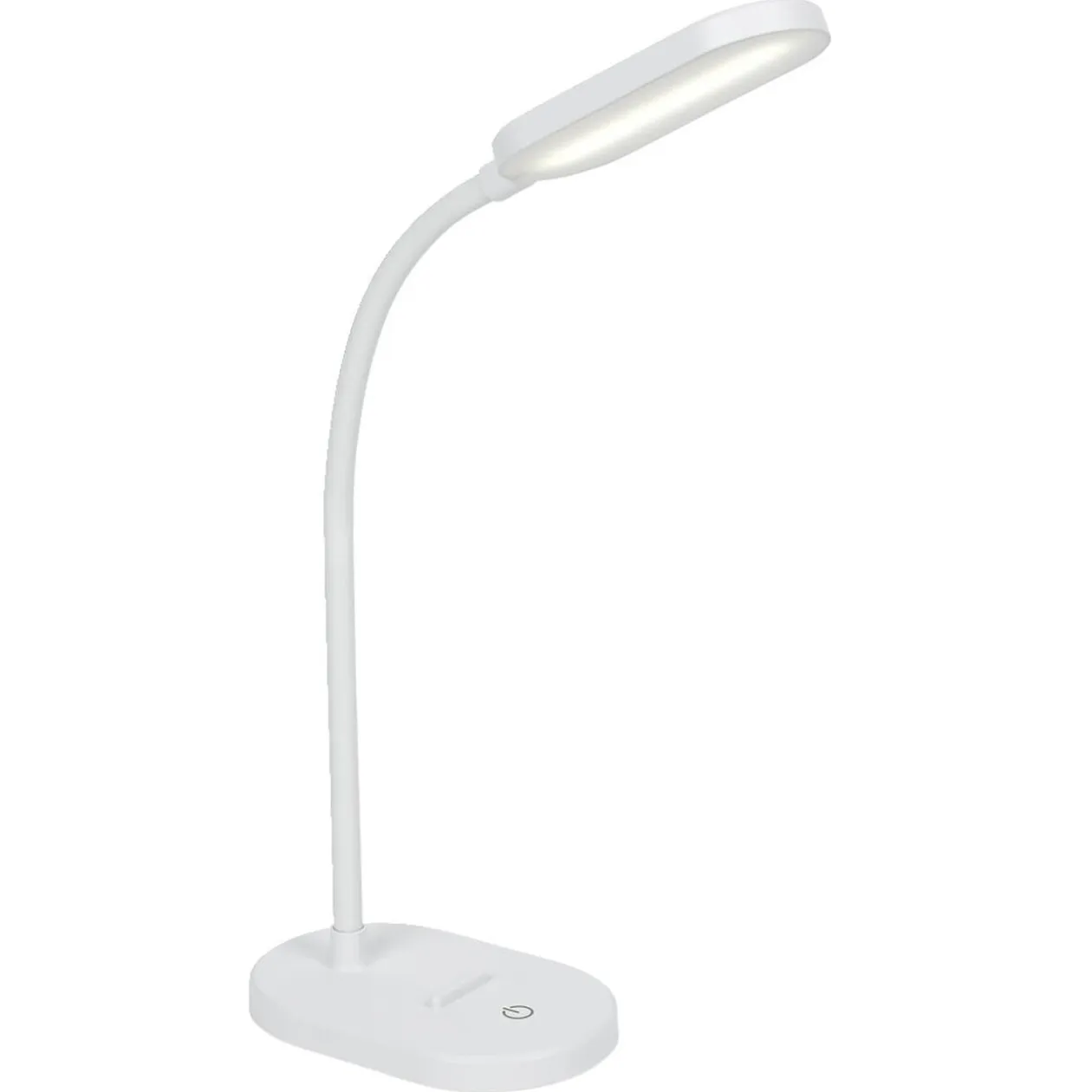 Lampe de bureau flexible à LED avec support téléphone blanche