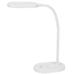 Lampe de bureau flexible à LED avec support téléphone blanche