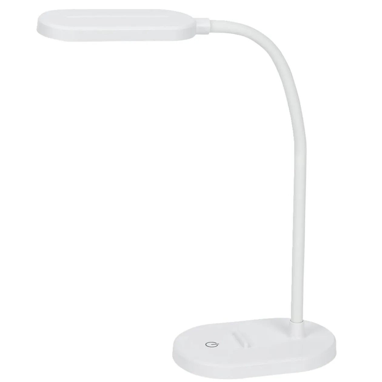 Lampe de bureau flexible à LED avec support téléphone blanche
