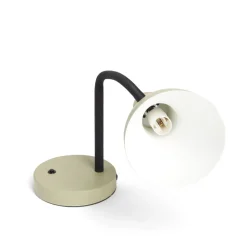 Lampe de bureau orientable métal vert Ø14xH36cm