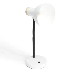 Lampe de bureau orientable métal blanc Ø14xH36cm < Gifi New