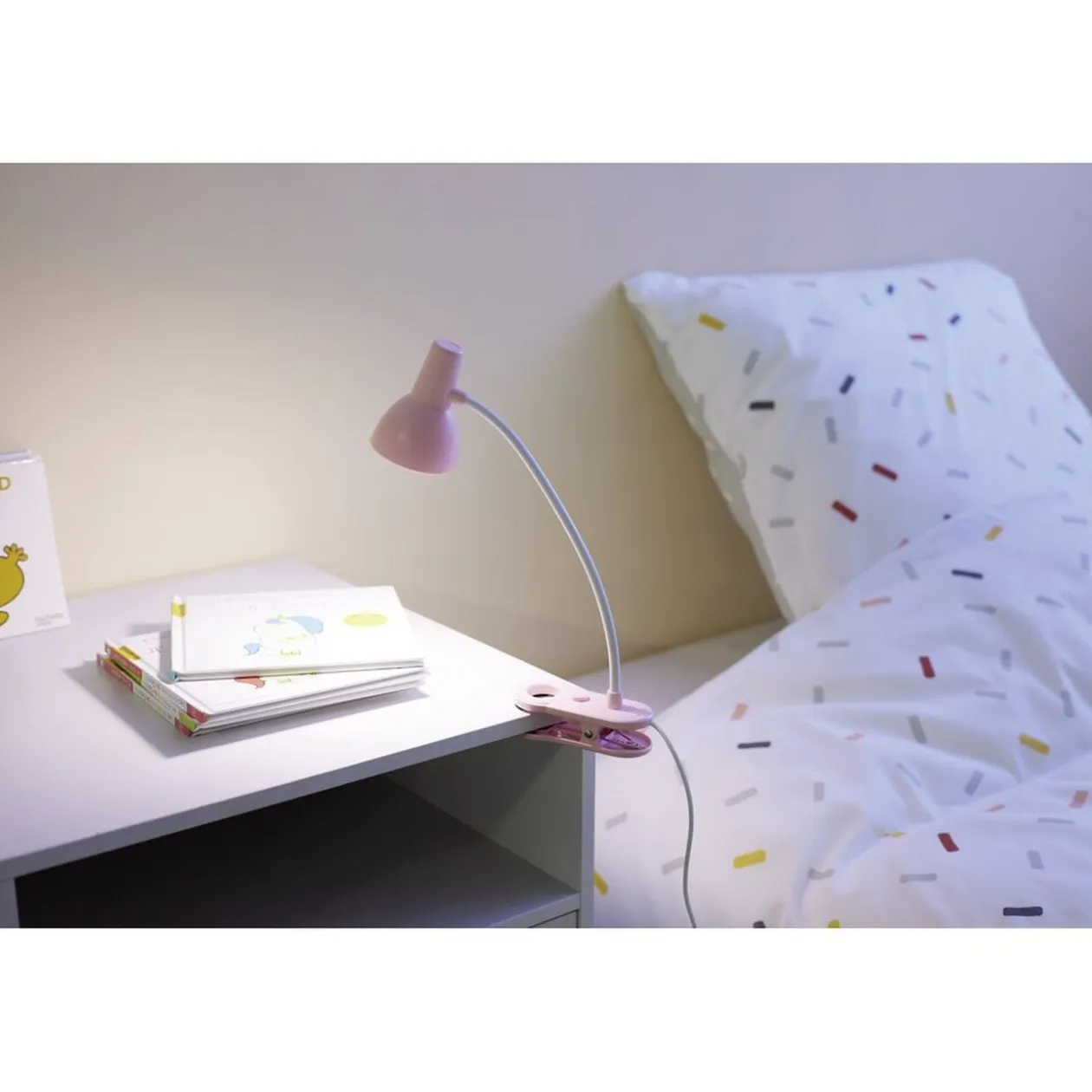 Lampe de lecture flexible à clip en métal LED USB 10x8xH31,5cm (4 modèles)