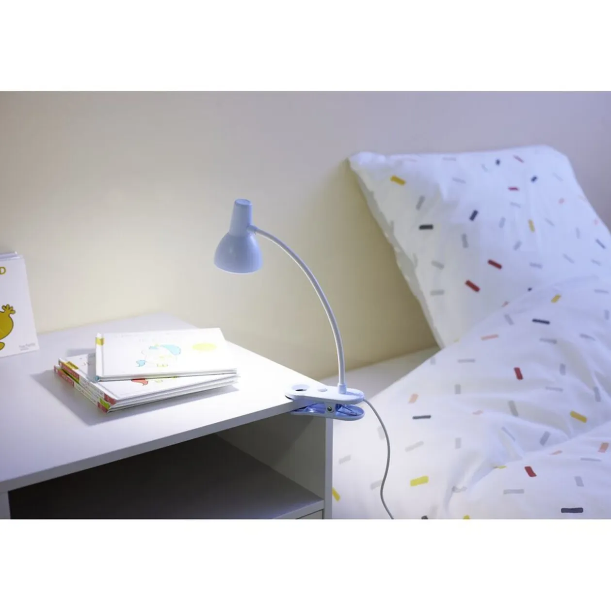 Lampe de lecture flexible à clip en métal LED USB 10x8xH31,5cm (4 modèles)