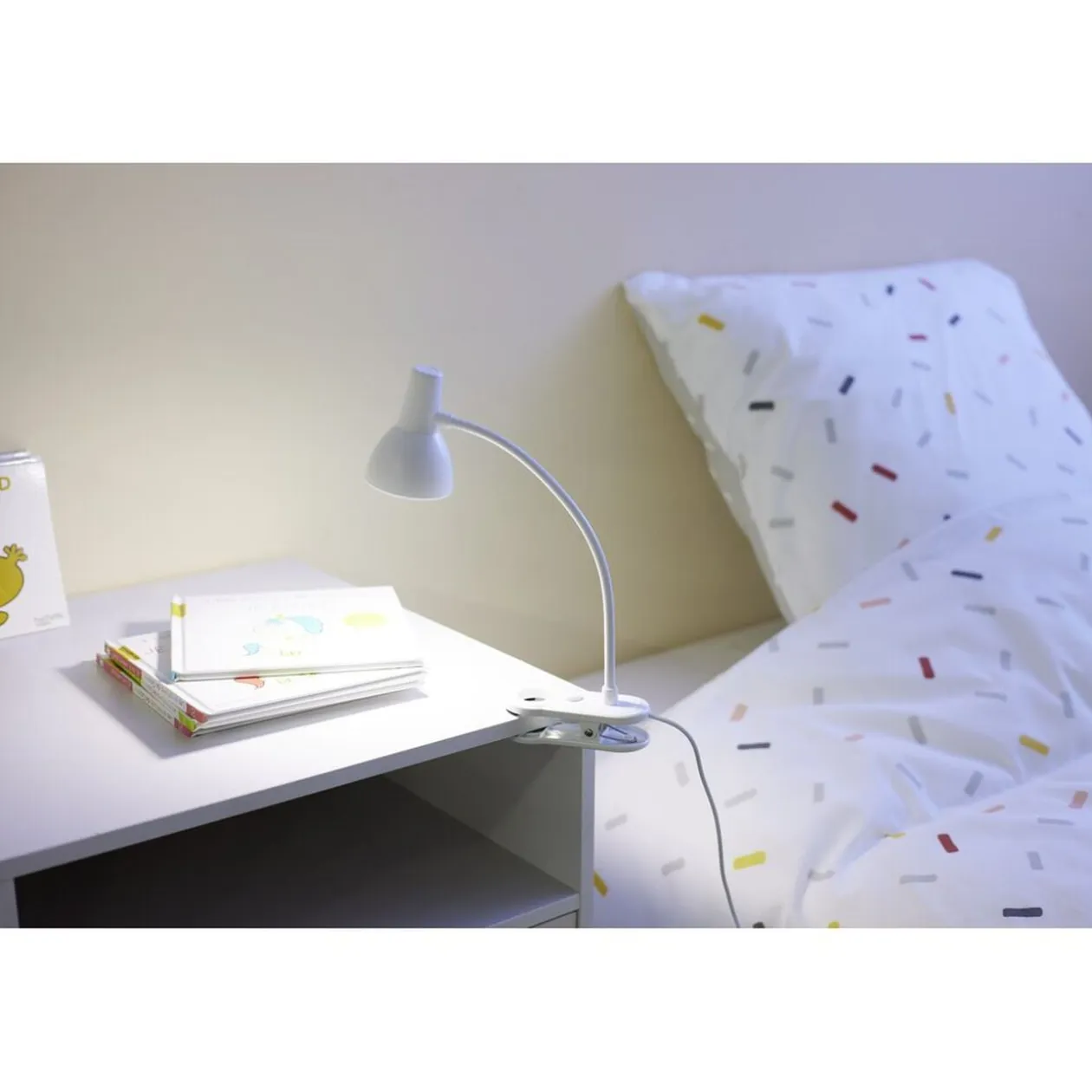 Lampe de lecture flexible à clip en métal LED USB 10x8xH31,5cm (4 modèles)