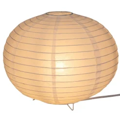 Lampe de table boule blanche en papier et métal Ø35xH28cm