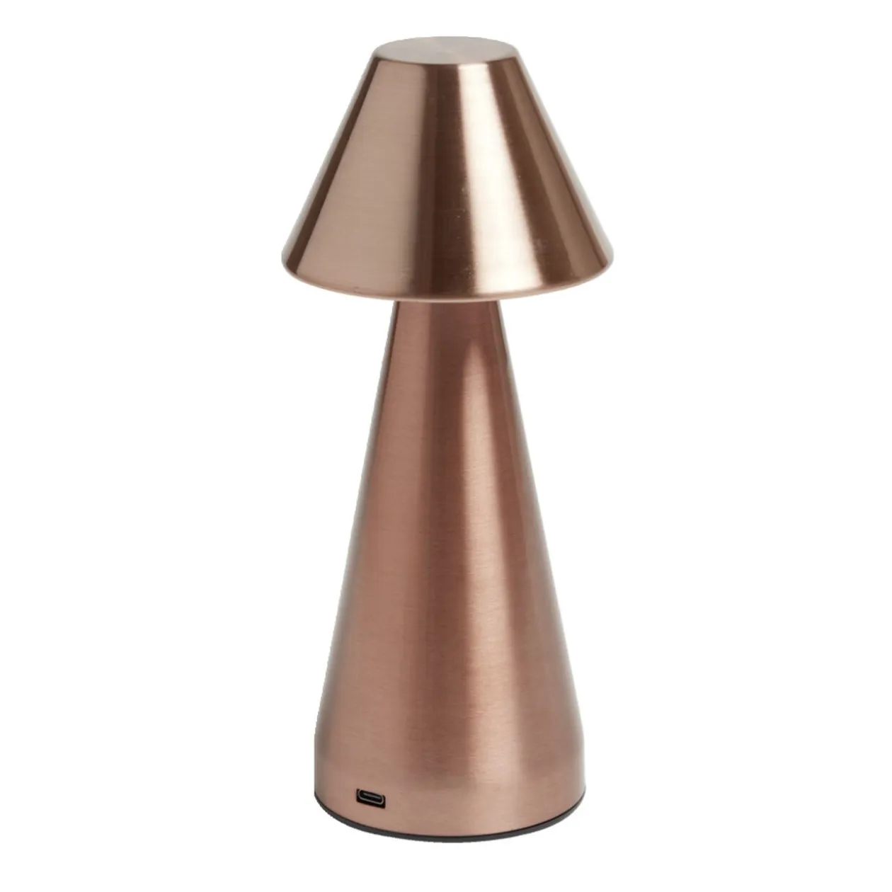 Lampe de table Conni USB tactile orange Ø9,5xH22,5cm