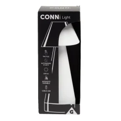 Lampe de table Conni USB tactile blanche Ø9,5xH22,5cm < Gifi Outlet