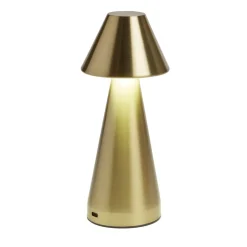 Lampe de table Conni USB tactile jaune Ø9,5xH22,5cm