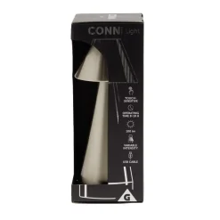 Lampe de table Conni USB tactile grise Ø9,5xH22,5cm