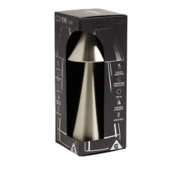 Lampe de table Conni USB tactile grise Ø9,5xH22,5cm