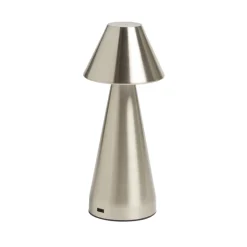 Lampe de table Conni USB tactile grise Ø9,5xH22,5cm